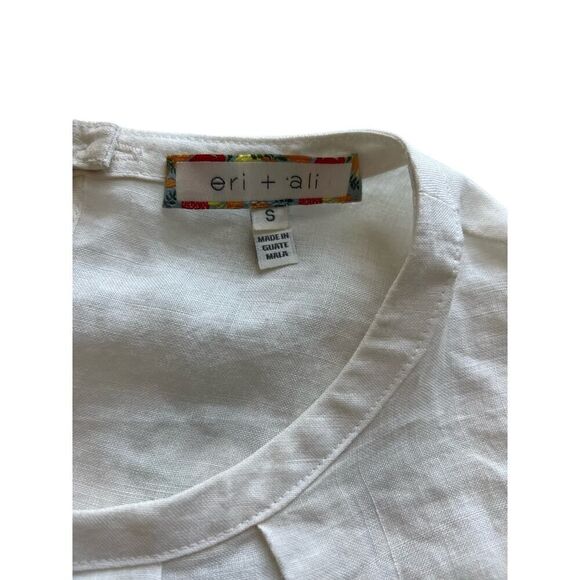 Anthropologie Eri + Ali Jemma Linen Cold Shoulder Blouse size small - Picture 6 of 6